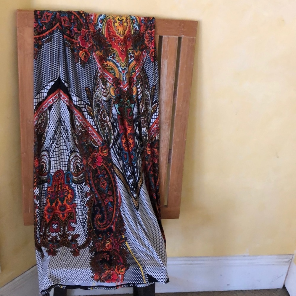 Elastic waste colorful skirt